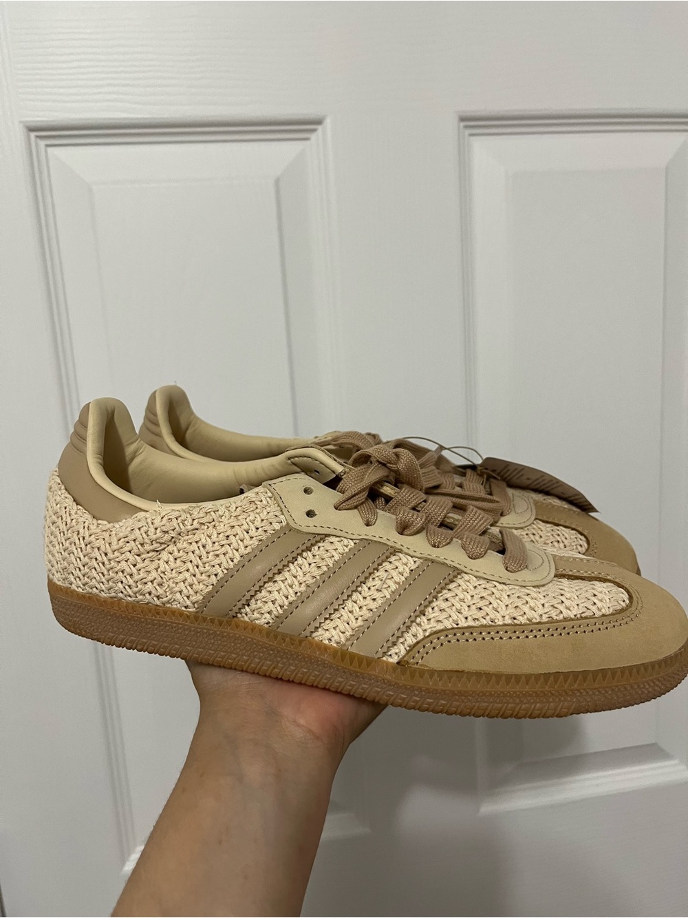 Adidas Beige Woven Low-Top Men's Sneakers